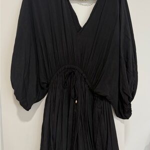 Elegant Black V-Neck Dress